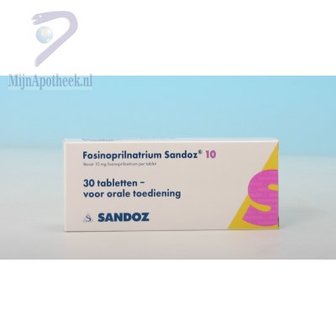 FOSINOPRILNATRIUM SANDOZ TABLET 10MG