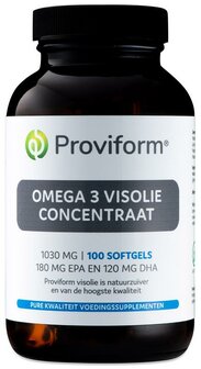 Omega 3 visolie concentraat 1000 mg Proviform 100sft