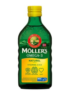 Omega-3 levertraan naturel Mollers 250ml