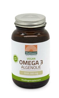 Vegan omega-3 algenolie DHA 260mg Mattisson 60vc