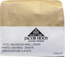 Anijszaad heel Jacob Hooy 250g