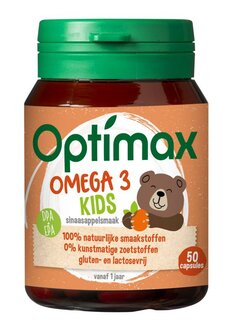 Kinder omega 3 sinaasappel Optimax 50kca