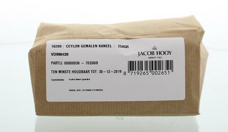 Kaneel ceylon gemalen Jacob Hooy 250g