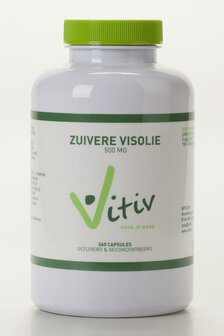 Zuivere visolie 500mg Vitiv 100ca