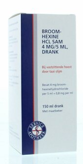 Broomhexine HCL 4mg/5ml Service Apotheek 150ml