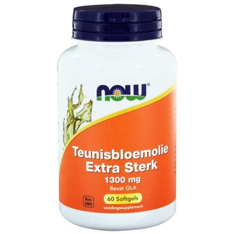 Teunisbloemolie extra sterk 1300 mg NOW 60sft