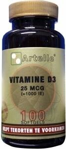 Vitamine D3 25mcg Artelle 100sft