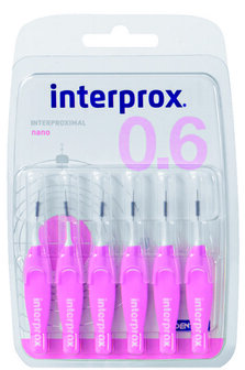 Premium nano 0.6 mm roze Interprox 6st