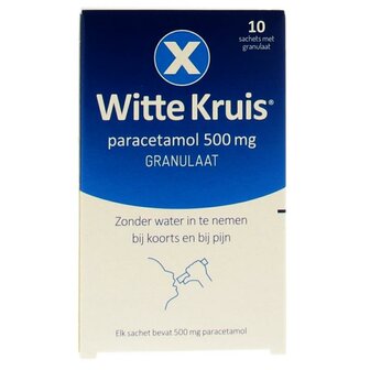 Paracetamol 500 mg granulaat Witte Kruis 10sach