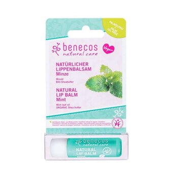 Natural lipbalm mint vegan Benecos 4.8g