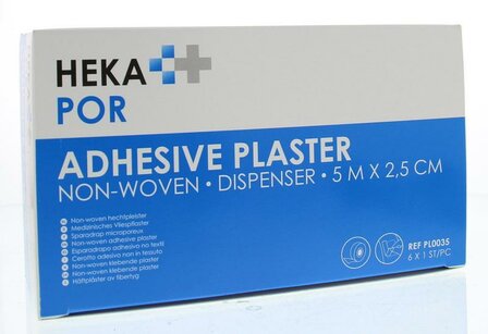 Hechtpleister 5m x 2.50 non woven Hekapor 6st