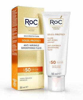 Soleil protect anti wrinkle smoothing fluid SPF50+ ROC 50ml