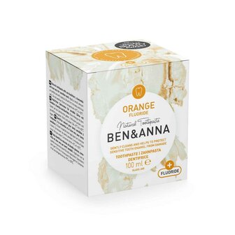 Tandpasta orange fluoride Ben &amp; Anna 100g