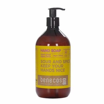 Handsoap organic ginger + organic lemon Benecos 500ml