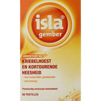 Gember keelpastille Isla 60tb