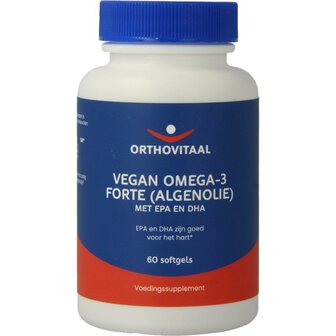 Vegan omega 3 forte algenolie Orthovitaal 60sft