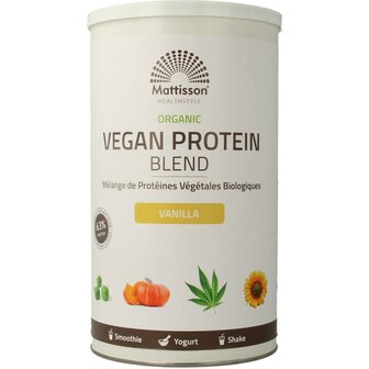 Organic vegan protein blend vanilla Mattisson 400g