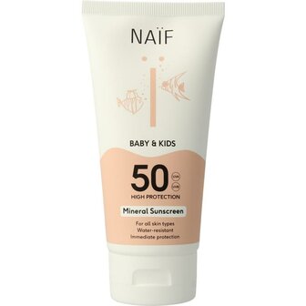 Zon baby &amp; kids creme SPF50 Naif 175ml